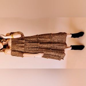 Leopard Off the Shoulder Midi Dress